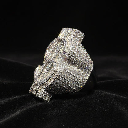 Moissanite 7.00 ctw Dollar Sign Ring