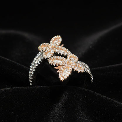 Moissanite 1.40 ctw V1 Cuff Butterfly Ring