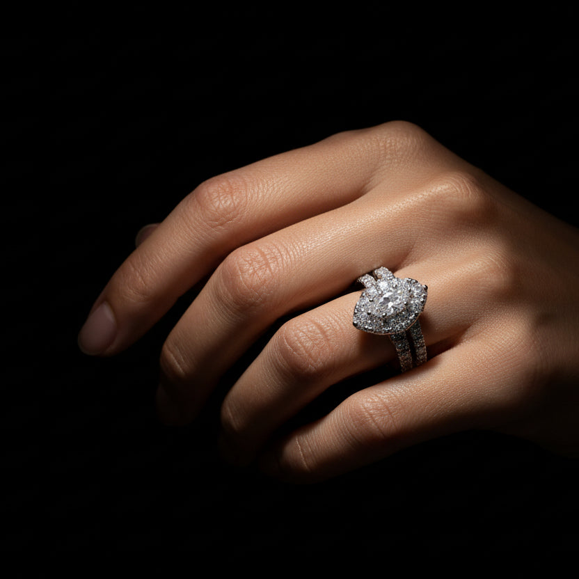 Moissanite 1.06 ctw Marquise Cut Ring