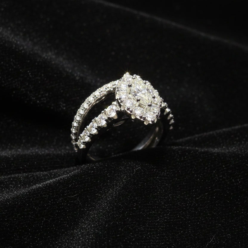 Moissanite 1.06 ctw Marquise Cut Ring