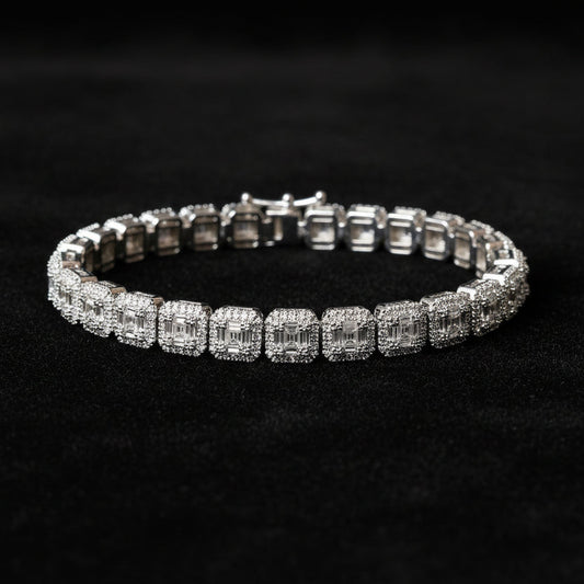 6mm Baguette Moissanite Tennis Bracelet