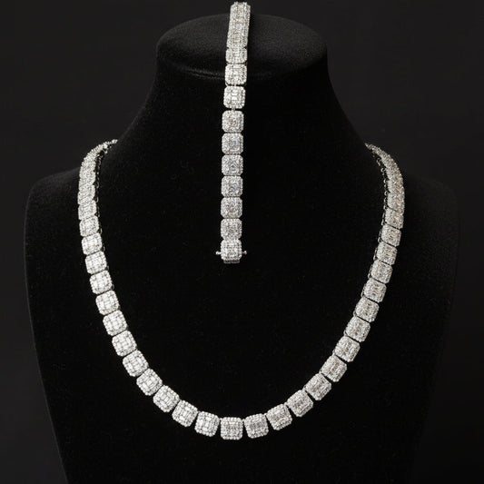 6mm Baguette Moissanite Tennis Chain