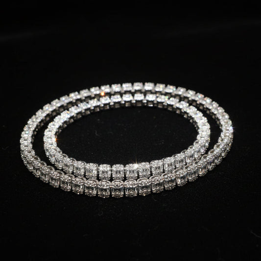 5MM Moissanite 3.04 ctw Baguette Bracelet